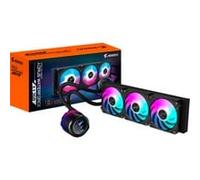 Ventola per PC GIGABYTE Dissipatore a liquido CPU AORUS WATERFORCE X II 360 AIO - 3 ventole ARGB da 120 mm, LCD colori, meccanismo di interblocco magnetico, DAISY-CHAIN, compatibile con Intel LGA 1700 e AMD AM5, garanzia 6 anni [GP-AORUS 360]