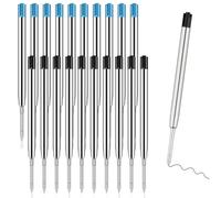 AORVYUI 20 Pezzi Refill,Ricarica Penna, Ricariche Inchiostro per Penne a Sfera, Set di Mine Compatibili da 1mm, per il Formato G2,Ricariche Sostituibili (nero+blu)