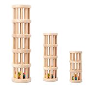 Aorwh 3 Pezzi Tubo per Bastoncini nel Legno per la per Bambini Tubo per la Tubo per Sonaglio Tubo per la Shaker Musica Strumento Uditivo Sensoriale Giocattolo