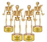 AORZIT Trofeo di Halloween, confezione da 4 trofei di scheletro, per bambini e adulti, divertenti trofei in plastica per premi di concorsi, premi per feste di Halloween per adulti (C)