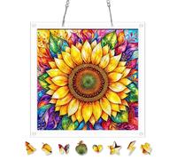 AOSERI Acchiappasole in acrilico da appendere alla finestra, acchiappasole a forma di girasole, 103 pezzi, artigianato per adulti, decorazione per casa, giardino, regali per donne, uomini, mogli