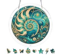 AOSERI Nautilus Puzzle Acchiappasole Acchiappasole in acrilico | Kit acchiappasole Nautilus da 18,8 cm, 81 pezzi, puzzle in acrilico per adulti, decorazione mistica per la casa