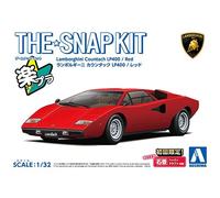 Aoshima 1/32 Lamborghini Countach LP400 Red Snap Kit Plastic Model Kit Japan
