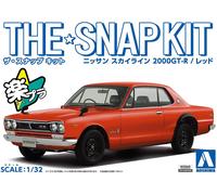 AOSHIMA 1/32 The Snap Kit Series Nissan Skyline 2000GT-R Kit colore rosso
