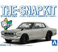AOSHIMA 1/32 The Snap Kit Series Nissan Skyline 2000GT-R Silver Color Kit