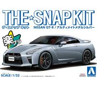 AOSHIMA The Snap Kit 1/32 NISSAN GT-R Ultimate Metal Silver 07-D Model Kit