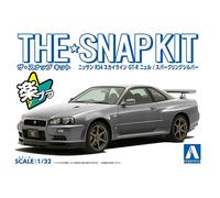 AOSHIMA The Snap Kit 1/32 NISSAN R34 Skyline GT-R Nur Sparkling Silver 11-E