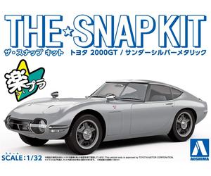 AOSHIMA The Snap Kit 1/32 TOYOTA 2000GT Thunder Silver Metallic Model Kit 05C