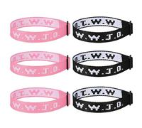 Aospkle WWJD - 6 braccialetti per donne e uomini, regali cristiani, braccialetti in gomma WWJD, braccialetti con scritta in lingua inglese "What would Jesus Do Bracelet, One Size, Silicone, Non pietra