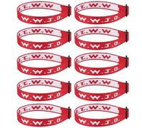 Aospkle WWJD - Confezione da 10 braccialetti cristiani per donne e uomini, regali cristiani, braccialetti WWJD - What would Jesus Do Bracelet, Fibra di poliestere, Nessuna pietra preziosa