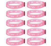 Aospkle WWJD - Confezione da 10 braccialetti cristiani per donne e uomini, regali cristiani, braccialetti WWJD - What would Jesus Do Bracelet, Fibra di poliestere, Nessuna pietra preziosa