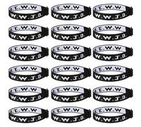 Aospkle WWJD - Confezione da 18 braccialetti cristiani per donne e uomini, regali di Gesù, braccialetti WWJD - What would Jesus Do Bracelet, Fibra di poliestere, Nessuna pietra preziosa