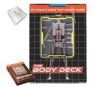 Aosrioylt The Body Deck,Unique Transparent 3D Image of the Human Anatomy Playing Cards, Waterproof Plastic Clear Playing Cards Educational Gift for Card Collectors or Anatomy Enthusiasts(1set)