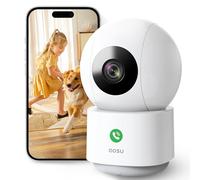 aosu Telecamera WIFI Interno, 2K Videocamera Sorveglianza Interno, Chiamata One-touch, Rotazione a 360°, Visione Notturna, Tracciamento del Movimento, Audio Bi-direzionale, 5G/2.4GHz Wi-Fi