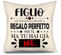Aosumin Figlio Ho Provato A Cercare il regalo perfetto per te ma tu hai già me Copricuscino per figlio di mamma papà Regalo divertente Compleanno Laurea Regalo di Natale (figlio-a)