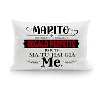 Aosumin Marito Ho cercato di trovare il regalo perfetto per te ma tu hai già me Federe per marito Regalo divertente Compleanno San Valentino Regalo di Natale (marito-a)
