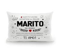 Aosumin Miglior Marito Spero che ogni volta che abbracci questo cuscin ti ricordi quanto ti amo Federe per marito da Moglie compleanno San Valentino Regalo di Natale (marito-a)