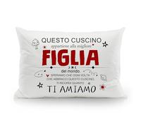 Aosumin Migliore Figlia del mondo Speriamo che ogni volta che abbracci questo cuscino ti ricordi quanto ti amiamo Federe per compleanno della figlia Regalo di Natale Miglior Figlia (figlia-b)