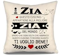 Aosumin Migliore Zia Spero che ogni volta che abbracci questo cuscino ti ricordi quanto ti voglio bene Copricuscino promemoria per zia Compleanno Regalo di Natale Regalo per la festa della mamma(Zia)