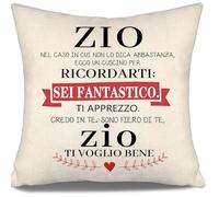 Aosumin Nel caso in cui non lo dica abbastanza ecco un cuscino per ricordarti sei fantastico Ti apprezzo Ti voglio bene copricuscino per zio Compleanno festa del papà Regalo di Natale (Zio)