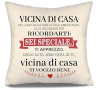 Aosumin Nel caso in cui non lo dica abbastanza ecco un cuscino per ricordarti sei speciale Ti apprezzo Cuscino Cover per la Vicina di Casa Compleanno Ringraziamento Regalo di Natale (Vicina di casa)