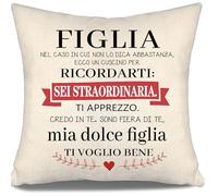 Aosumin Nel caso in cui non lo dica abbastanza ecco un cuscino per ricordarti sei straordinaria Ti voglio bene Copricuscino promemoria per il regalo di Natale di compleanno della figlia (Figlia)