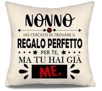 Aosumin Nonno Ho Provato A Cercare il regalo perfetto per te ma tu hai già me Copricuscini per il nonno Regalo divertente Compleanno Festa del papà Festa del nonno Regalo di Natale