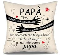 Aosumin Ti Mando Un Grande Abbraccio così sarà lì Quando ne avrai Bisogno Copricuscini papà Regalo di Figlia Figlio Regalo di Compleanno Regalo per la Festa del papà Regalo di Natale