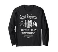 AOT Scout Regiment Special Ops Survey Corp Logo Anime Maglia a Manica