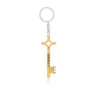 AOT Wings of Freedom Eren's Key Keychain - Shingeki No Kyojin Anime Chain - Regalo per uomini, donne e fan, Portachiavi con ciondolo a forma di chiave di Eren, dorato, taglia unica