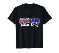 Aotearoa Vibes Only Nuova Zelanda Bandiera Tipografia Maglietta