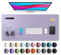 Aothia Tappetino da scrivania, Tappetino per Mouse, Assorbente da scrivania in Pelle PU Antiscivolo, Protezione da scrivania per Laptop per casa e Ufficio(91cmx43cm,Lavande)