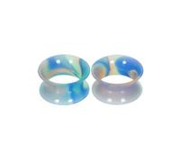 Aotiwe 1 paio di orecchini a cerchio, da uomo, multicolore, in silicone, per piercing al corpo, 00G, Silicone, Non pietra preziosa
