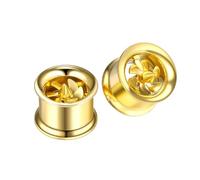 Aotiwe 1 paio di tappi da uomo in acciaio inox, calibro unico per orecchie con mulino a vento piercing gioielli, 00G, Acciaio inossidabile, Non pietra preziosa