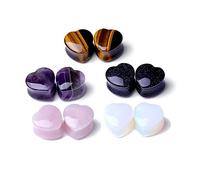 Aotiwe 10 piercing per orecchio, lode, set di piercing per orecchio, a forma di cuore, in pietra, 8mm, Pietra, Senza Gemstone