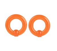 Aotiwe 2 orecchini a cerchio con sfera in acrilico, 4mm, Acrilico, Senza Gemstone