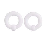 Aotiwe 2 orecchini a cerchio con sfera in acrilico, 8mm, Acrilico, Senza Gemstone