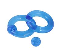 Aotiwe 2 orecchini a cerchio da uomo, con sfera in acrilico, 2mm, Acrilico, Senza Gemstone