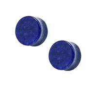 Aotiwe 2 Pezzi dilatatore Orecchie Tunnel, Kit Piercing lobo Blu Plugs Lapislazzuli Pietra, 6mm, Pietra, Senza Gemme