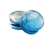 Aotiwe 2 Pezzi Distanziatori Orecchie, Kit Distanziatore Blu Glitter Acrilico Espandiatori per Piercing, 6mm, Acrilico, Senza Gemme