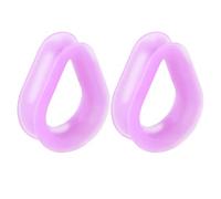 Aotiwe 2 Pezzi Kit Piercing Cartilage, Plug Tunnel Orecchio Viola Stile Alla Moda con Forma Di Lacrima Silicone, 26mm, Silicone, Senza Gemme