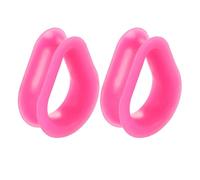 Aotiwe 2 Pezzi Kit Piercing Orecchio Uomo Spina Tunnel Uomo Rosa Stile Alla Moda Con Forma Di Lacrima Silicone, 28mm, Silicone, Senza Gemme