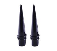 Aotiwe 2 Pezzi Plug Orecchio Nero, Tunnel Orecchio Set Cono Liscio Acrilico Estenditori per Piercing, 4MM, Acrilico, Senza Gemme