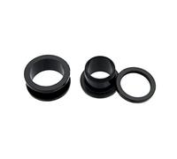 Aotiwe 2 piercing da uomo, con cerchio nero, in acrilico, 10mm, Acrilico, Senza Gemstone