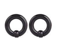 Aotiwe 2 piercing per orecchio, colore nero, orecchini a cerchio con sfera in acrilico, 8mm, Acrilico, Senza Gemstone