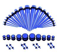 Aotiwe 36 Pezzi Orecchio Noel, Spina Dell'orecchio A Forma Di Cono E Segmento Uv Acrilico, 1.6/2/2.5/3/4/5/6/8/10mm, Acrilico, Senza Gemme