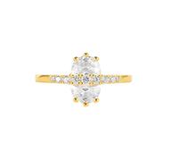 Aotiwe Anelli da sposa, anelli gioielli 4 pietre con zirconi argento 925/1000
