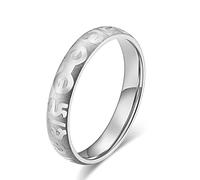 Aotiwe Anelli da sposa da donna, gioielli in acciaio inox per donne, sei parole, verità, design classico, anello per nascita, Acciaio inossidabile, Non pietra preziosa