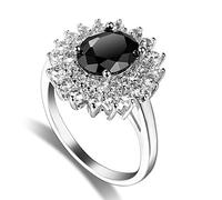 Aotiwe Anelli impilabili di gioielli, regali per le migliori amiche per donne, zircone a forma di fiore, bianco, oro argentato, Base placcata in oro bianco, Zirconia cubica