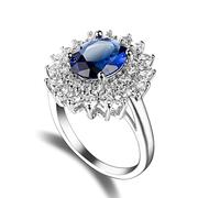 Aotiwe Anelli impilabili di gioielli, regali per le migliori amiche per donne, zircone a forma di fiore, bianco, oro argentato, Base placcata in oro bianco, Zirconia cubica